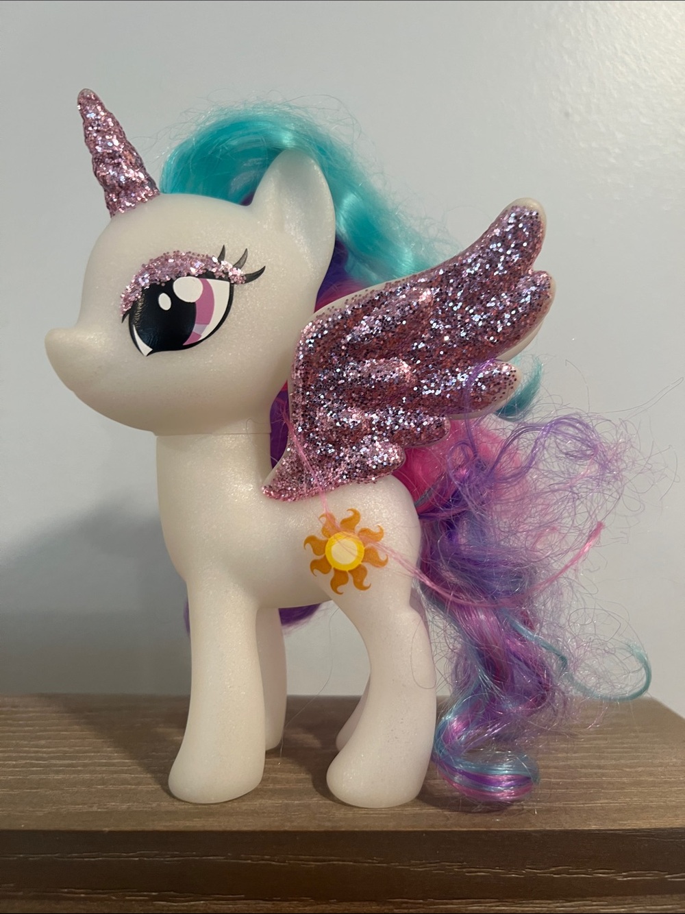 My Little Pony Hasbro 6in Princess Celestia Glitter Wings Unicorn